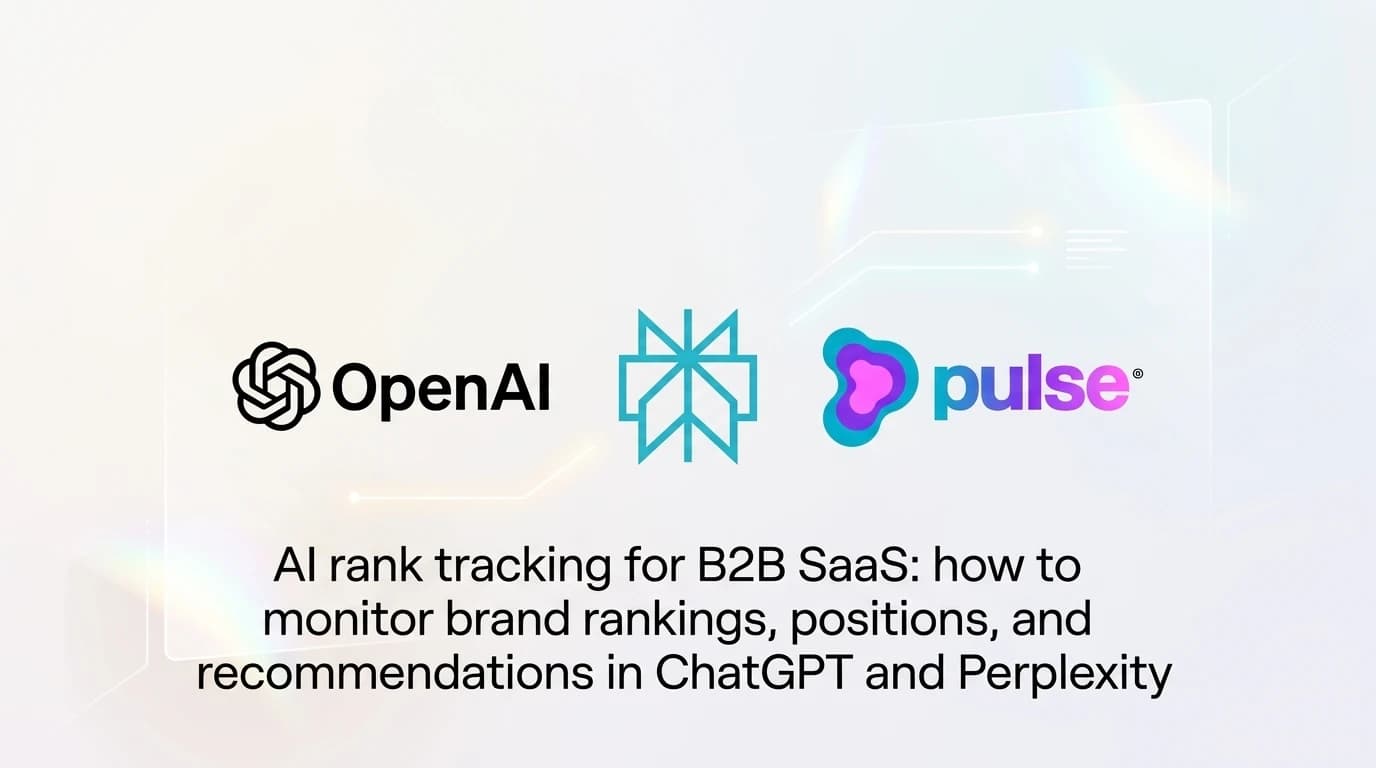 AI rank tracking for B2B SaaS: how to monitor brand rankings, positions, and recommendations in ChatGPT and Perplexity
