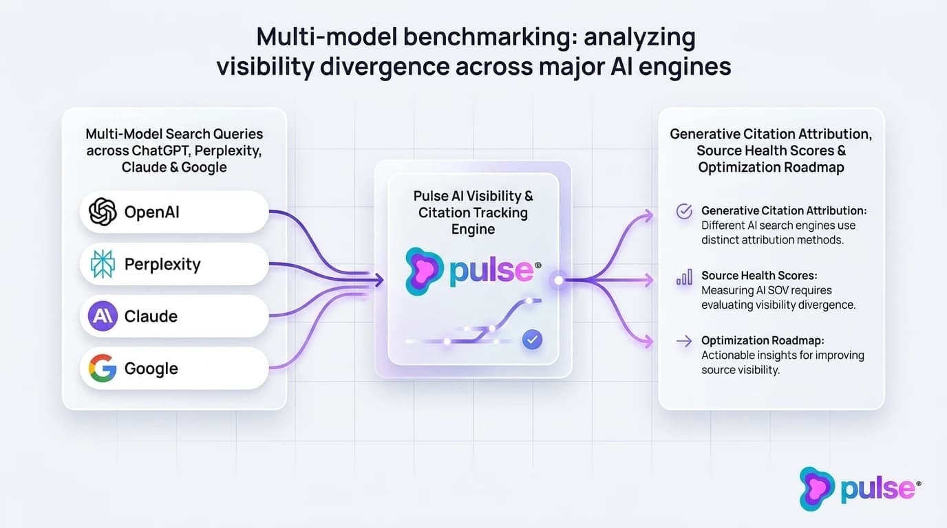 Tactical execution workflow for Multi-model benchmarking: analyzing visibility divergence across major AI engines